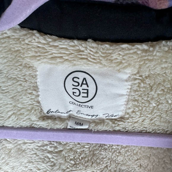 Sage Women's Teddy Jacket - Purple and Pink Plaid - Picture 3 of 8